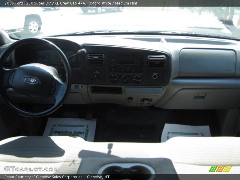 Oxford White / Medium Flint 2005 Ford F350 Super Duty XL Crew Cab 4x4