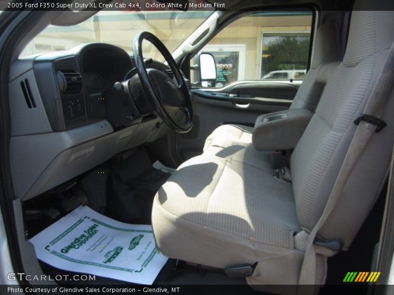 Oxford White / Medium Flint 2005 Ford F350 Super Duty XL Crew Cab 4x4