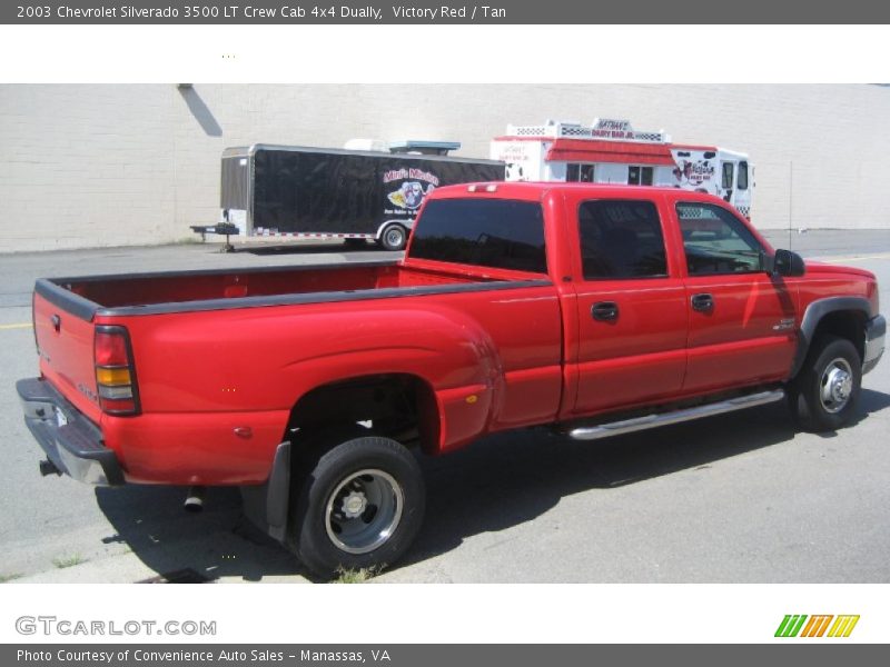 Victory Red / Tan 2003 Chevrolet Silverado 3500 LT Crew Cab 4x4 Dually