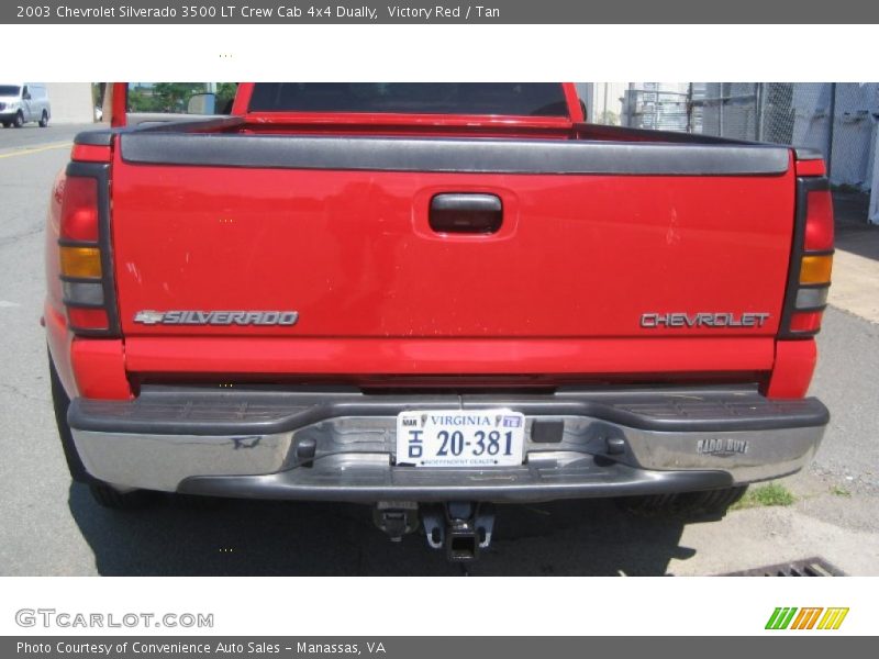Victory Red / Tan 2003 Chevrolet Silverado 3500 LT Crew Cab 4x4 Dually
