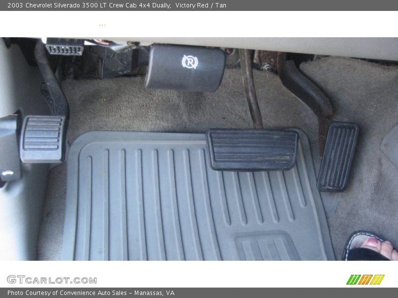 Victory Red / Tan 2003 Chevrolet Silverado 3500 LT Crew Cab 4x4 Dually