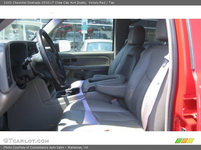 Victory Red / Tan 2003 Chevrolet Silverado 3500 LT Crew Cab 4x4 Dually