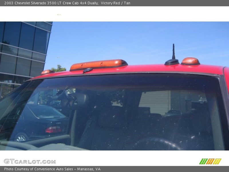 Victory Red / Tan 2003 Chevrolet Silverado 3500 LT Crew Cab 4x4 Dually