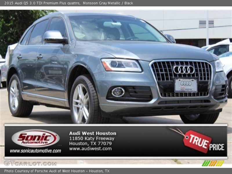 Monsoon Gray Metallic / Black 2015 Audi Q5 3.0 TDI Premium Plus quattro