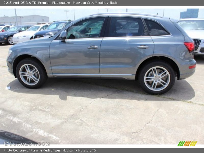 Monsoon Gray Metallic / Black 2015 Audi Q5 3.0 TDI Premium Plus quattro