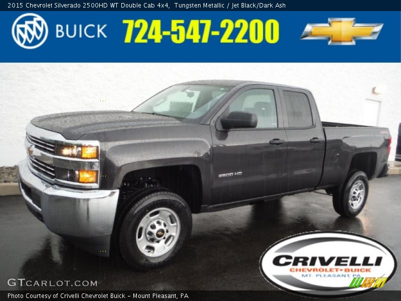 Tungsten Metallic / Jet Black/Dark Ash 2015 Chevrolet Silverado 2500HD WT Double Cab 4x4