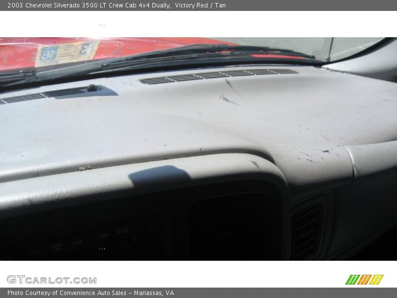 Victory Red / Tan 2003 Chevrolet Silverado 3500 LT Crew Cab 4x4 Dually