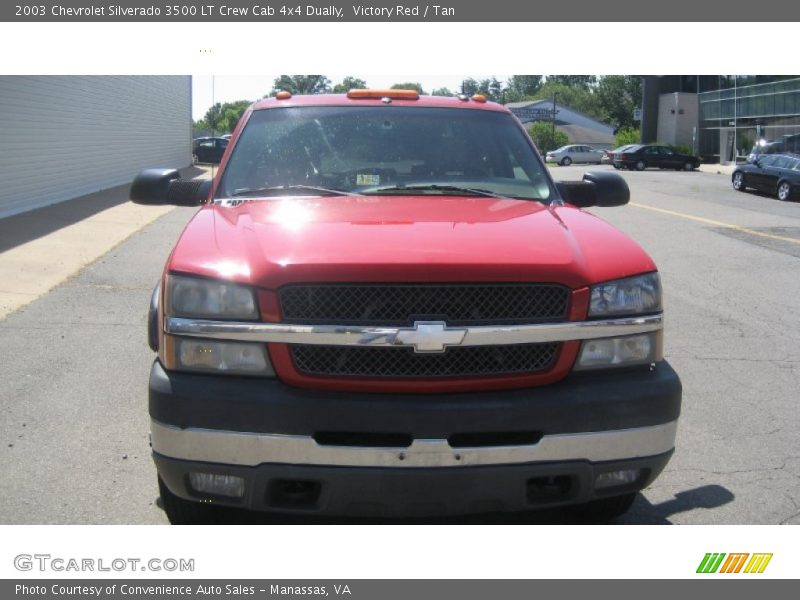 Victory Red / Tan 2003 Chevrolet Silverado 3500 LT Crew Cab 4x4 Dually
