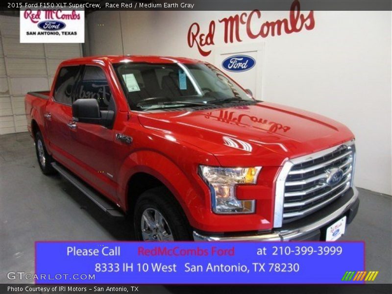 Race Red / Medium Earth Gray 2015 Ford F150 XLT SuperCrew