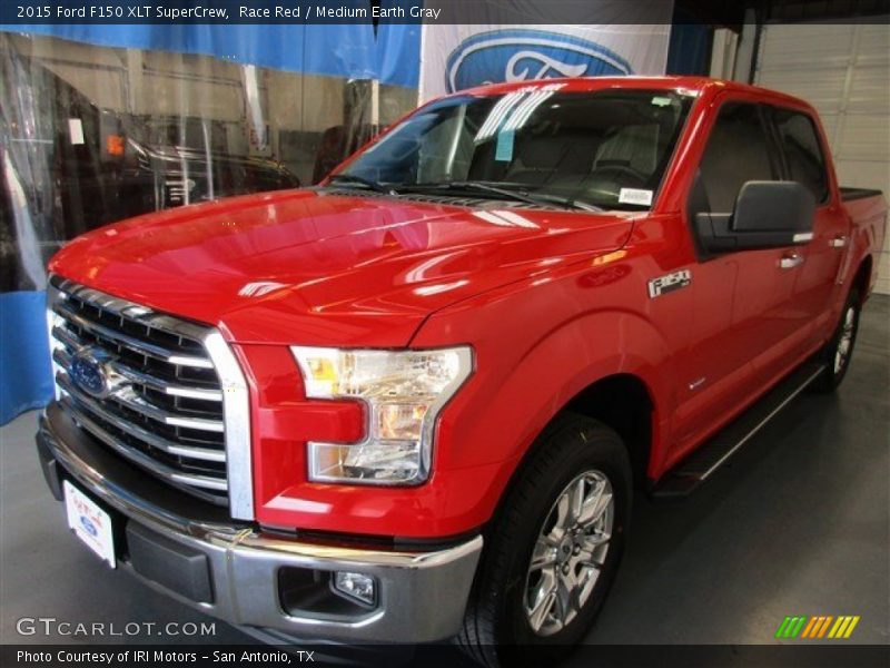 Race Red / Medium Earth Gray 2015 Ford F150 XLT SuperCrew