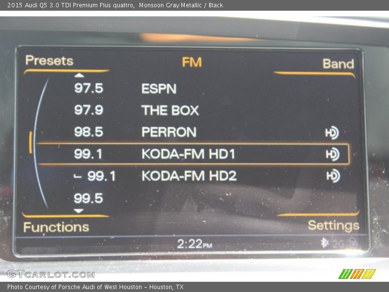 Monsoon Gray Metallic / Black 2015 Audi Q5 3.0 TDI Premium Plus quattro