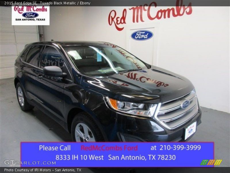 Tuxedo Black Metallic / Ebony 2015 Ford Edge SE