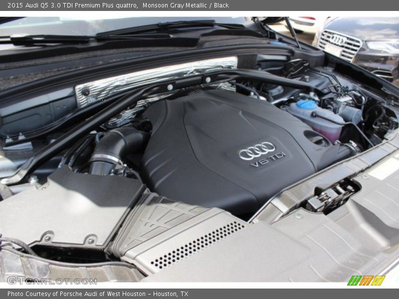 Monsoon Gray Metallic / Black 2015 Audi Q5 3.0 TDI Premium Plus quattro