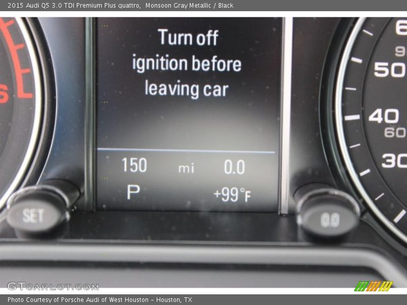 Monsoon Gray Metallic / Black 2015 Audi Q5 3.0 TDI Premium Plus quattro