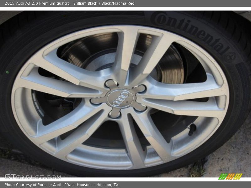 Brilliant Black / Black/Magma Red 2015 Audi A3 2.0 Premium quattro