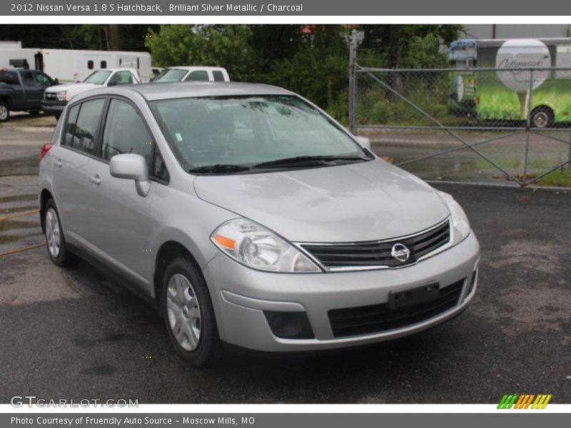 Brilliant Silver Metallic / Charcoal 2012 Nissan Versa 1.8 S Hatchback