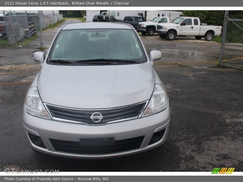 Brilliant Silver Metallic / Charcoal 2012 Nissan Versa 1.8 S Hatchback
