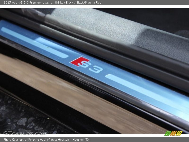 Brilliant Black / Black/Magma Red 2015 Audi A3 2.0 Premium quattro