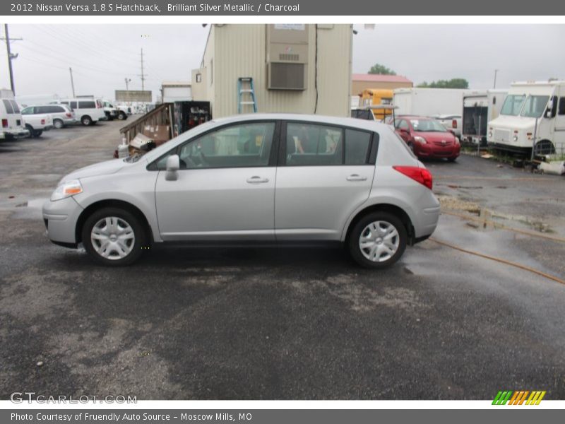 Brilliant Silver Metallic / Charcoal 2012 Nissan Versa 1.8 S Hatchback