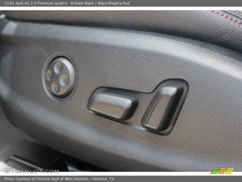 Brilliant Black / Black/Magma Red 2015 Audi A3 2.0 Premium quattro