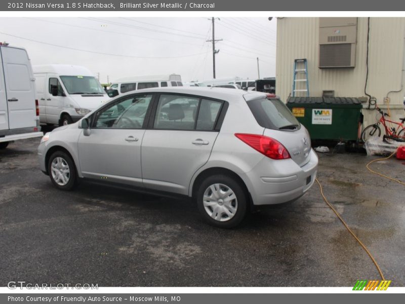 Brilliant Silver Metallic / Charcoal 2012 Nissan Versa 1.8 S Hatchback