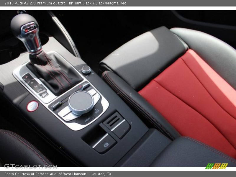Brilliant Black / Black/Magma Red 2015 Audi A3 2.0 Premium quattro