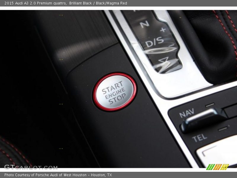 Brilliant Black / Black/Magma Red 2015 Audi A3 2.0 Premium quattro