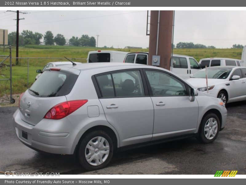 Brilliant Silver Metallic / Charcoal 2012 Nissan Versa 1.8 S Hatchback