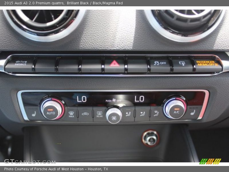 Brilliant Black / Black/Magma Red 2015 Audi A3 2.0 Premium quattro
