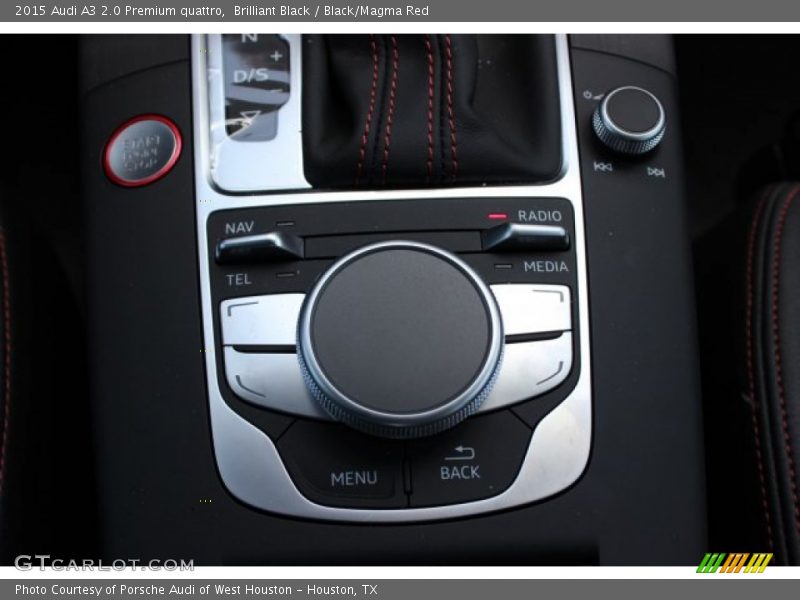 Brilliant Black / Black/Magma Red 2015 Audi A3 2.0 Premium quattro