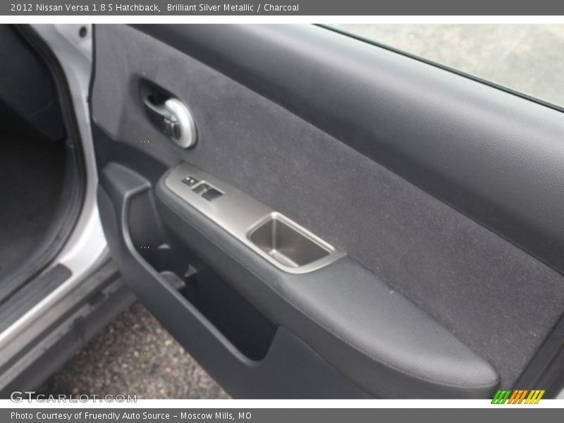 Brilliant Silver Metallic / Charcoal 2012 Nissan Versa 1.8 S Hatchback