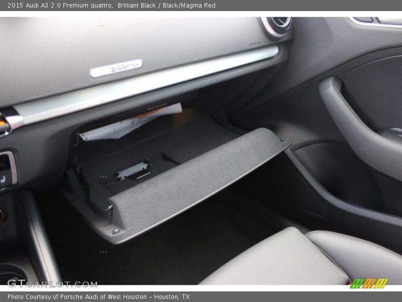 Brilliant Black / Black/Magma Red 2015 Audi A3 2.0 Premium quattro