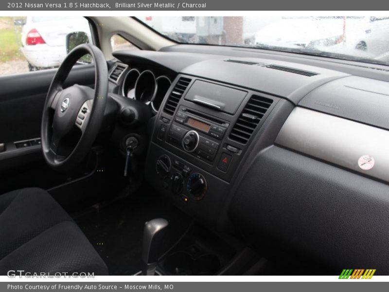 Brilliant Silver Metallic / Charcoal 2012 Nissan Versa 1.8 S Hatchback