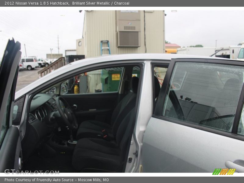 Brilliant Silver Metallic / Charcoal 2012 Nissan Versa 1.8 S Hatchback
