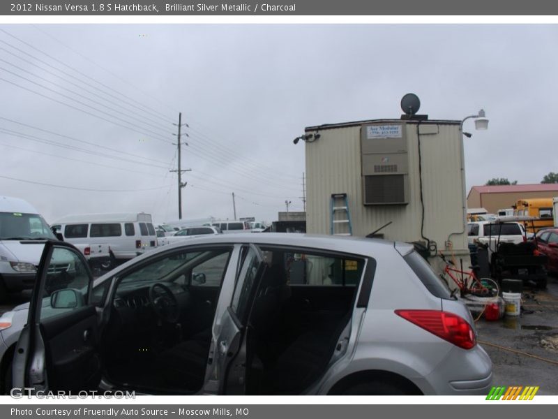 Brilliant Silver Metallic / Charcoal 2012 Nissan Versa 1.8 S Hatchback