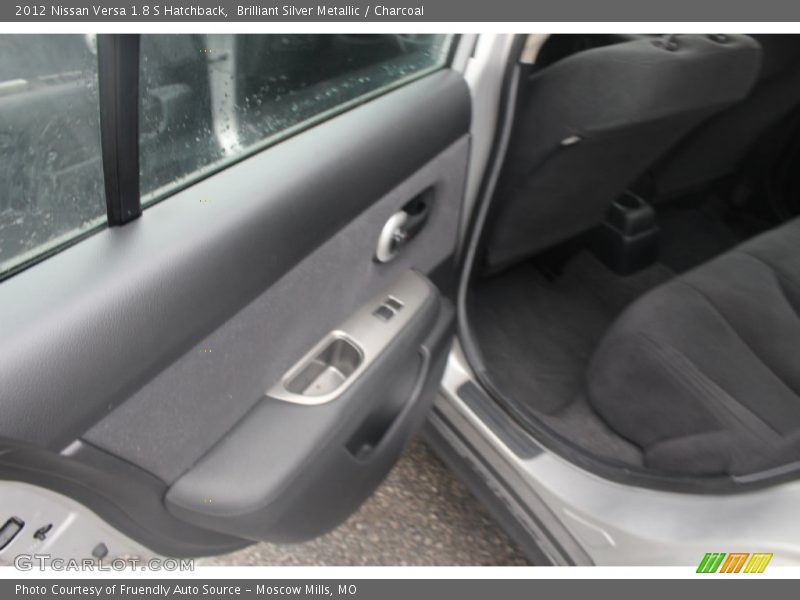 Brilliant Silver Metallic / Charcoal 2012 Nissan Versa 1.8 S Hatchback