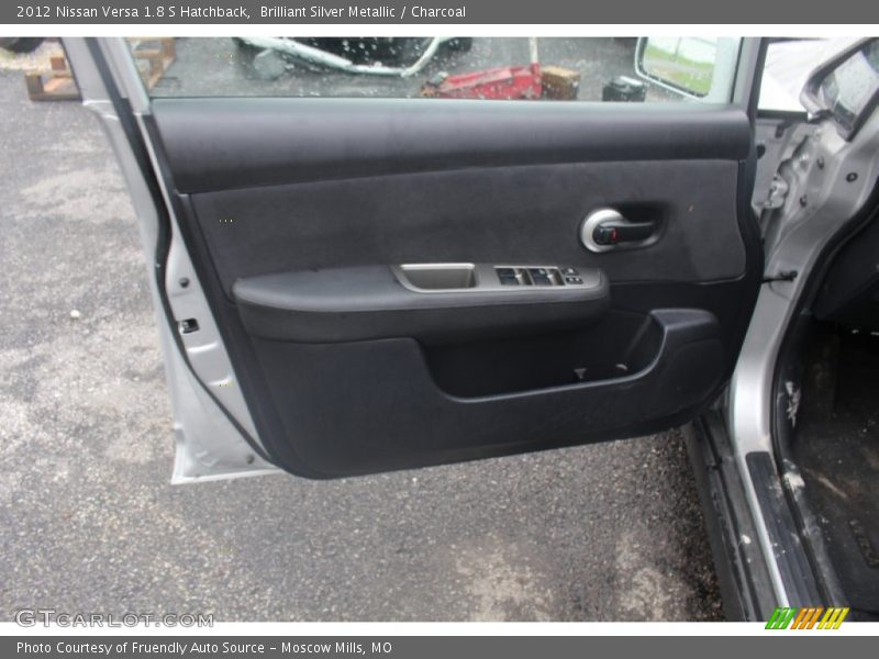 Brilliant Silver Metallic / Charcoal 2012 Nissan Versa 1.8 S Hatchback
