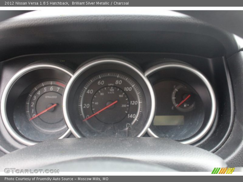 Brilliant Silver Metallic / Charcoal 2012 Nissan Versa 1.8 S Hatchback