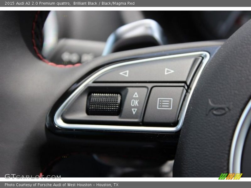 Brilliant Black / Black/Magma Red 2015 Audi A3 2.0 Premium quattro