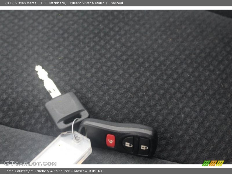 Brilliant Silver Metallic / Charcoal 2012 Nissan Versa 1.8 S Hatchback