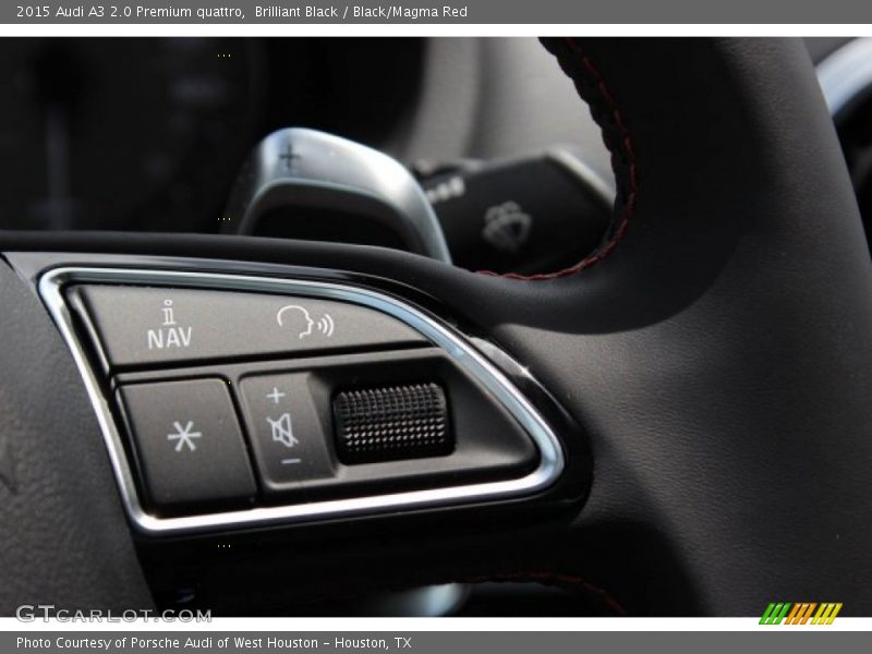 Brilliant Black / Black/Magma Red 2015 Audi A3 2.0 Premium quattro