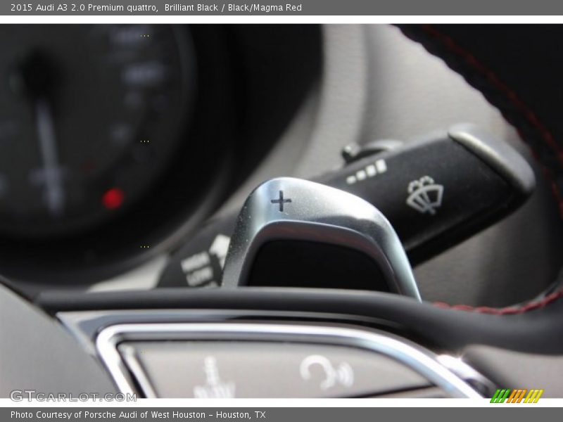 Brilliant Black / Black/Magma Red 2015 Audi A3 2.0 Premium quattro