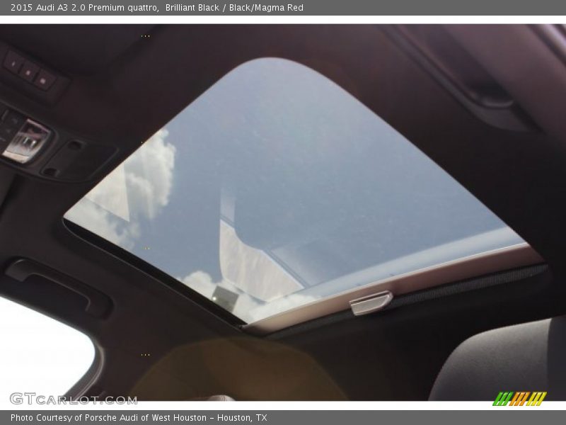 Brilliant Black / Black/Magma Red 2015 Audi A3 2.0 Premium quattro