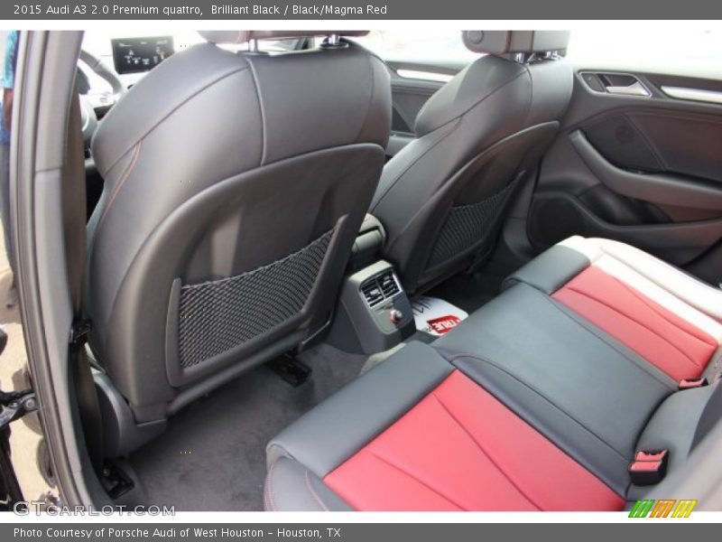 Brilliant Black / Black/Magma Red 2015 Audi A3 2.0 Premium quattro