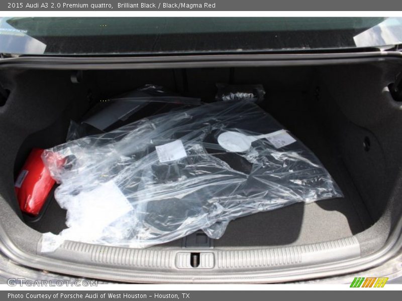 Brilliant Black / Black/Magma Red 2015 Audi A3 2.0 Premium quattro