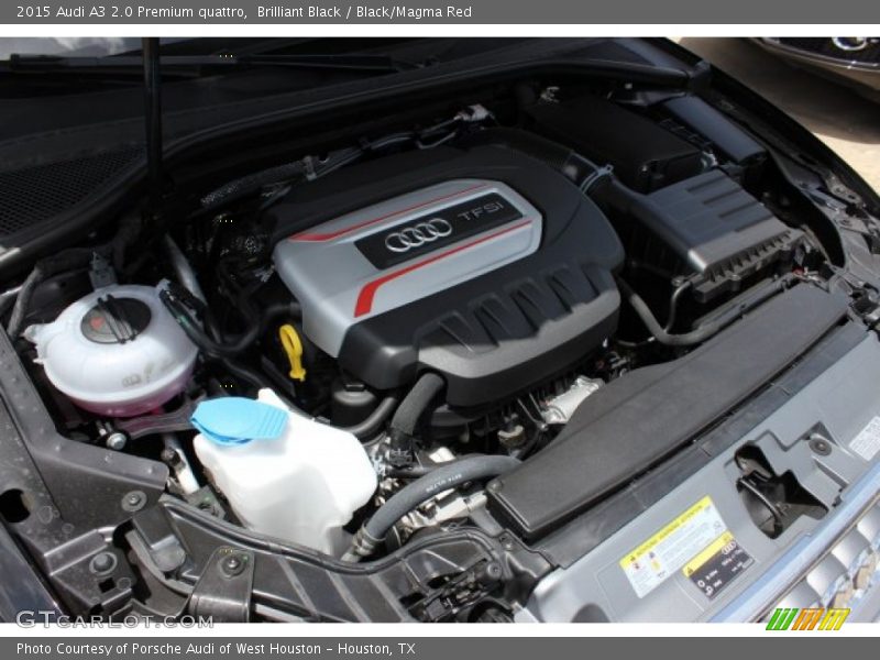 Brilliant Black / Black/Magma Red 2015 Audi A3 2.0 Premium quattro