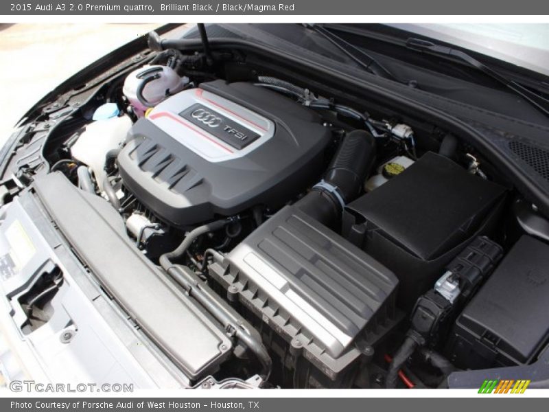Brilliant Black / Black/Magma Red 2015 Audi A3 2.0 Premium quattro
