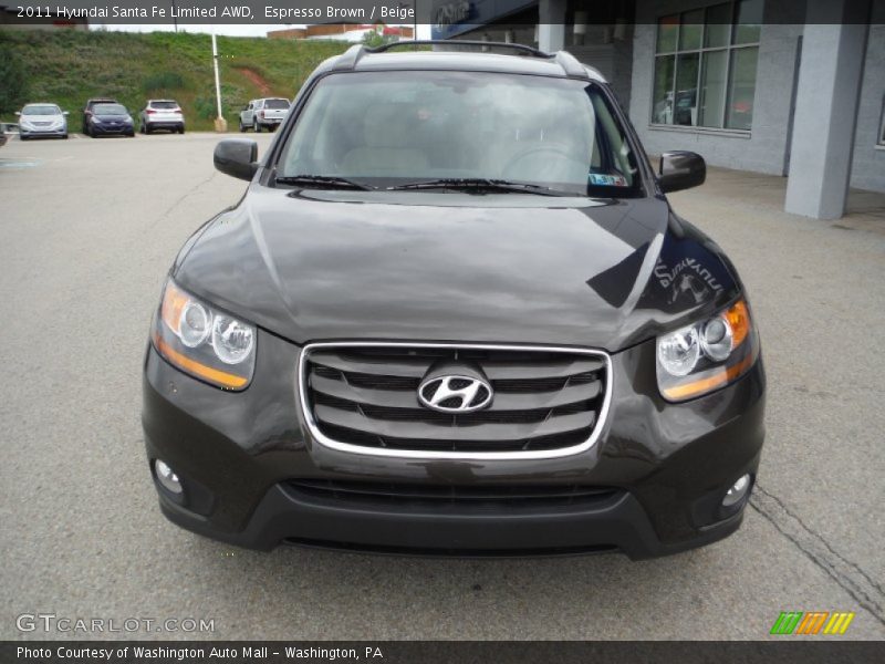 Espresso Brown / Beige 2011 Hyundai Santa Fe Limited AWD