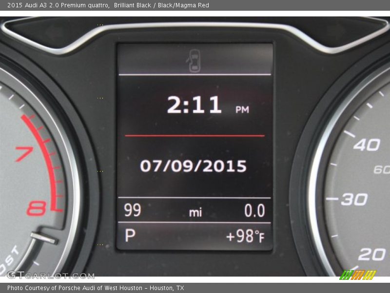 Brilliant Black / Black/Magma Red 2015 Audi A3 2.0 Premium quattro