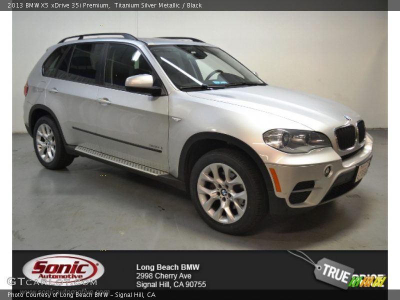 Titanium Silver Metallic / Black 2013 BMW X5 xDrive 35i Premium